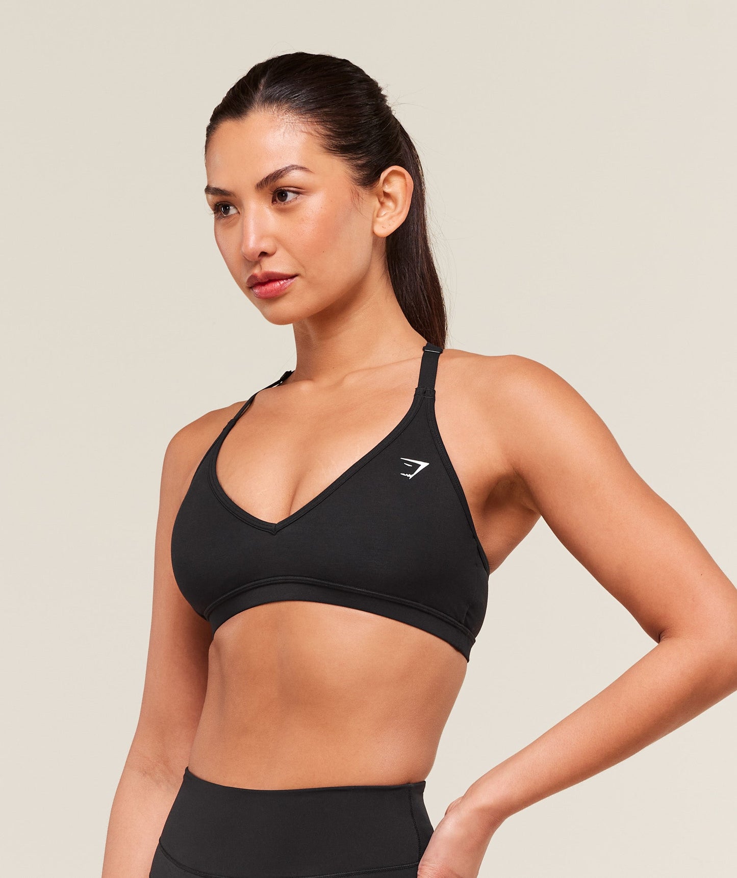 Women's Gymshark Cotton Racerback Sports Bra Black — Gymshark | Authentic India