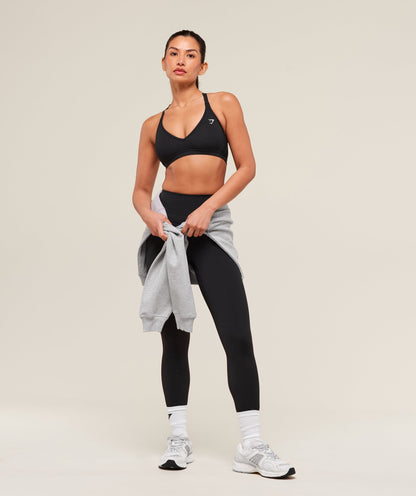 Women's Gymshark Cotton Racerback Sports Bra Black — Gymshark | Authentic India