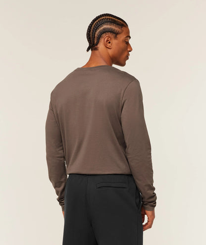 GYMSHARK Crest Long Sleeve T-Shirt Soft Brown