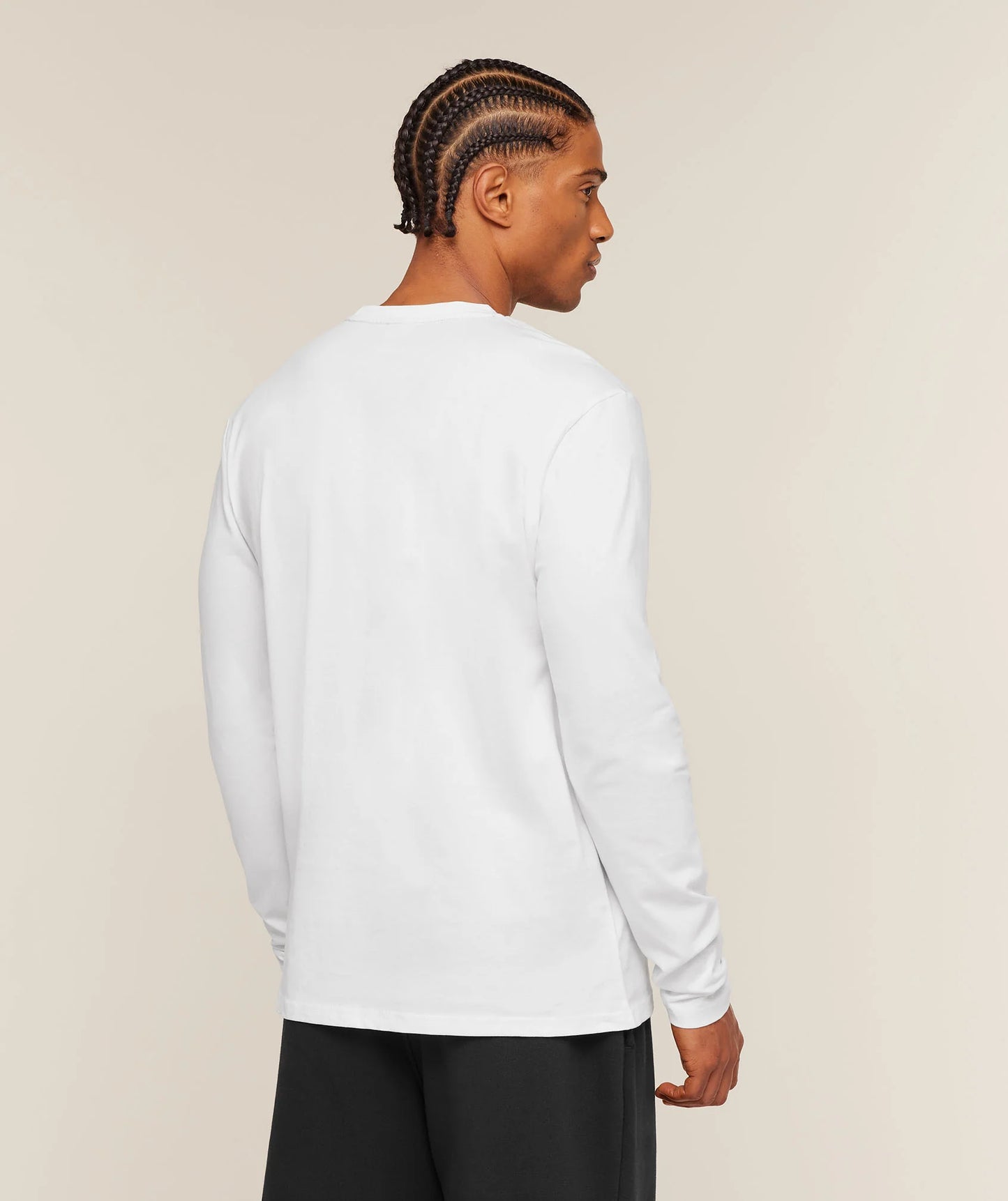 GYMSHARK Crest Long Sleeve T-Shirt White