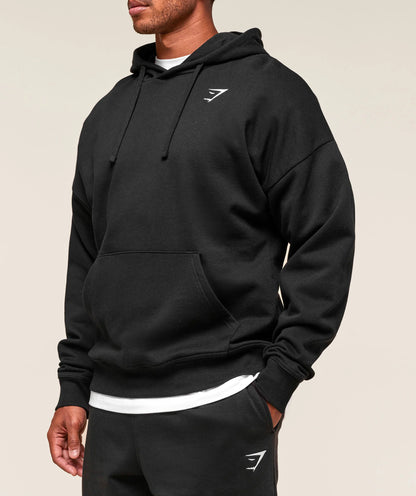 GYMSHARK Crest Oversized Hoodie Black — Gymshark | Authentic India