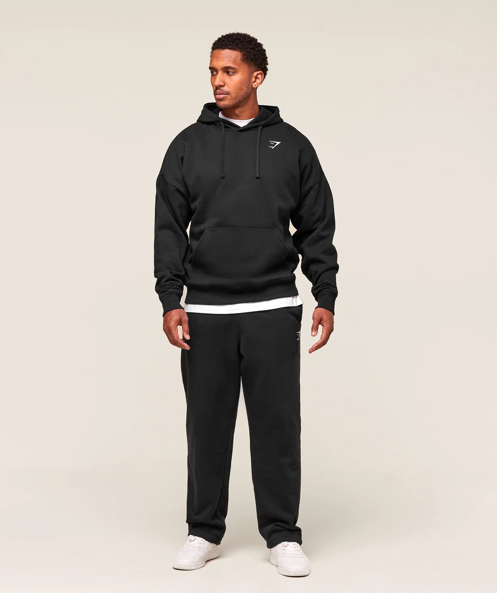 GYMSHARK Crest Oversized Hoodie Black — Gymshark | Authentic India