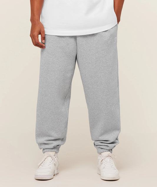 GYMSHARK Crest Oversized Jogger Pants Grey — Gymshark | Authentic India