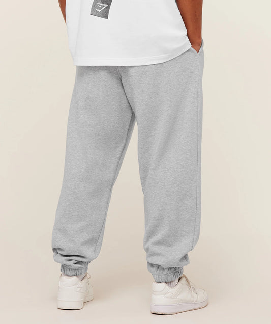 GYMSHARK Crest Oversized Jogger Pants Grey — Gymshark | Authentic India