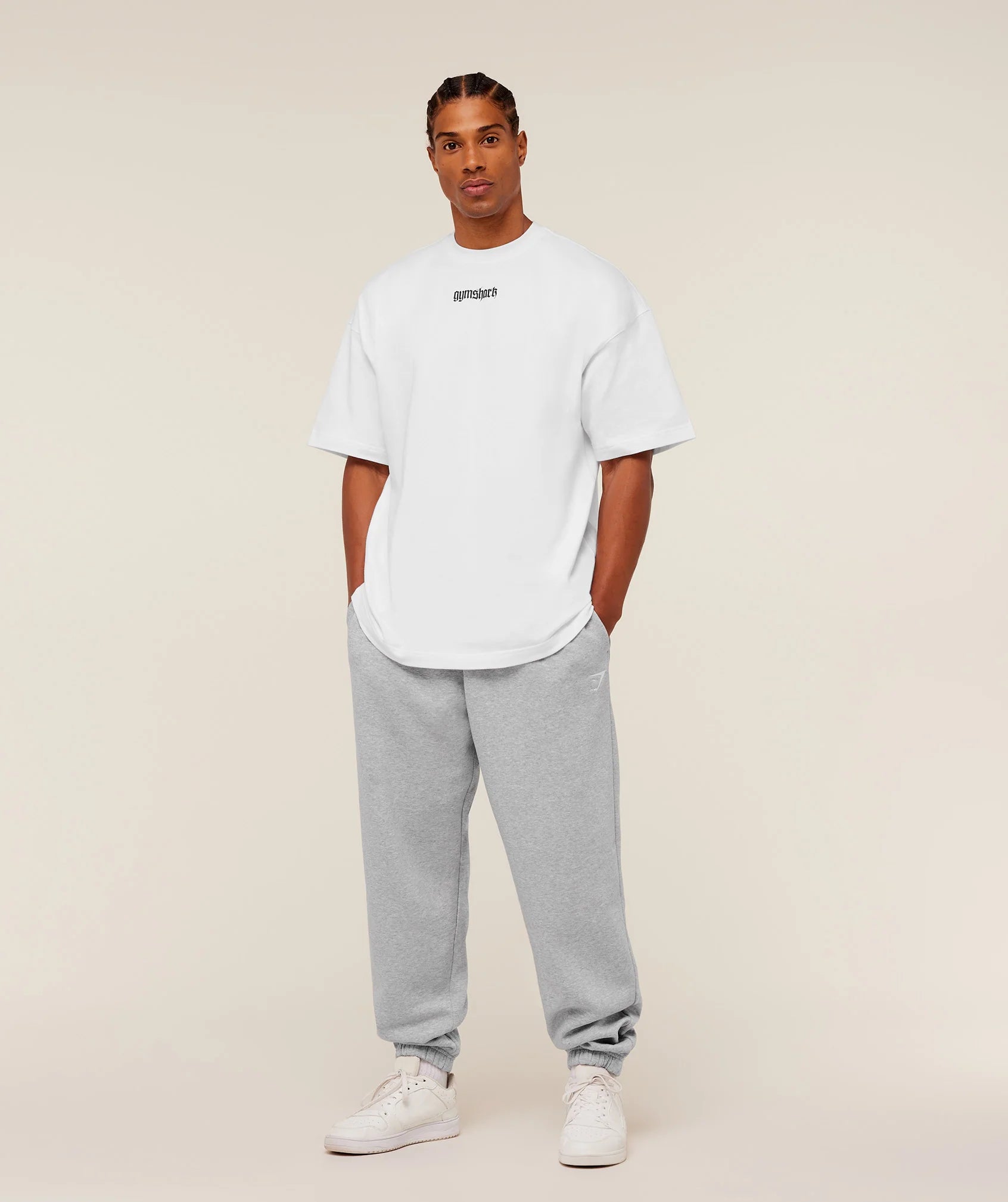 GYMSHARK Crest Oversized Jogger Pants Grey — Gymshark | Authentic India