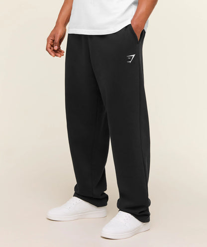 GYMSHARK Crest Straight Leg Joggers Black — Gymshark | Authentic India