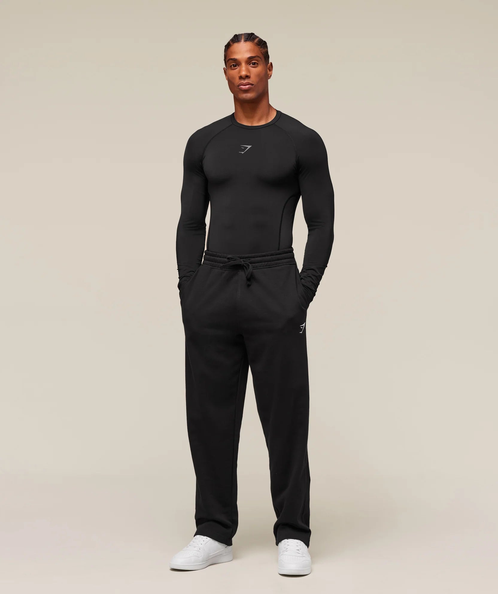 GYMSHARK Element Baselayer Long Sleeve T-Shirt Black — Gymshark | Authentic India