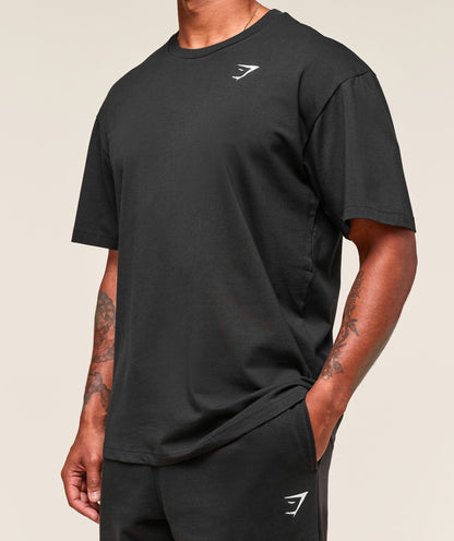 Gymshark Essential Oversized T-Shirt Black — Gymshark | Authentic India