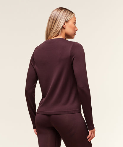 Women's Gymshark Everyday Seamless Long Sleeve Top Cherry Purple — Gymshark | Authentic India