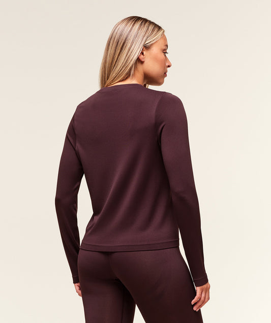 Women's Gymshark Everyday Seamless Long Sleeve Top Cherry Purple — Gymshark | Authentic India