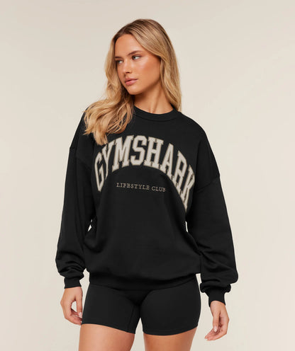 GYMSHARK Collegiate Graphic Crew Neck Pullover — Gymshark | Authentic India