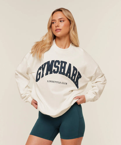 GYMSHARK Collegiate Graphic Crew Neck Pullover — Gymshark | Authentic India