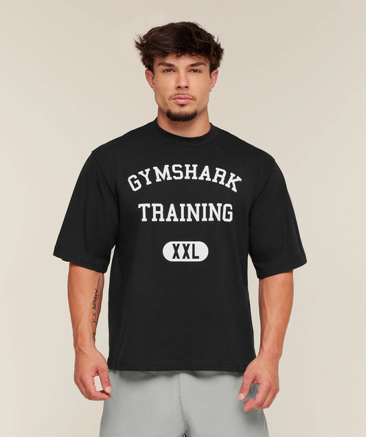 GYMSHARK Training Graphic T-Shirt Black