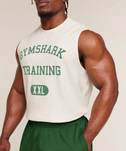GYMSHARK Training Graphic Tank Soft White