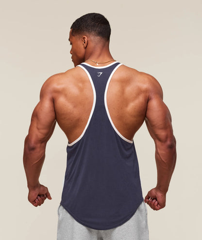 GYMSHARK GSLC Ringer Stringer Heavy Blue — GYMSHARK S | Authentic India