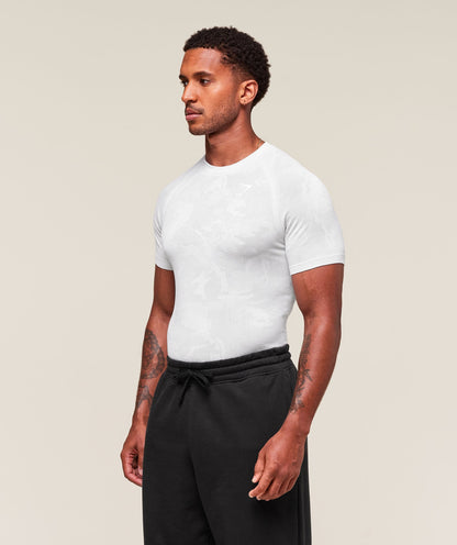 Gymshark Geo Seamless T-Shirt White — Gymshark | Authentic India