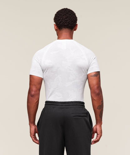 Gymshark Geo Seamless T-Shirt White — Gymshark | Authentic India