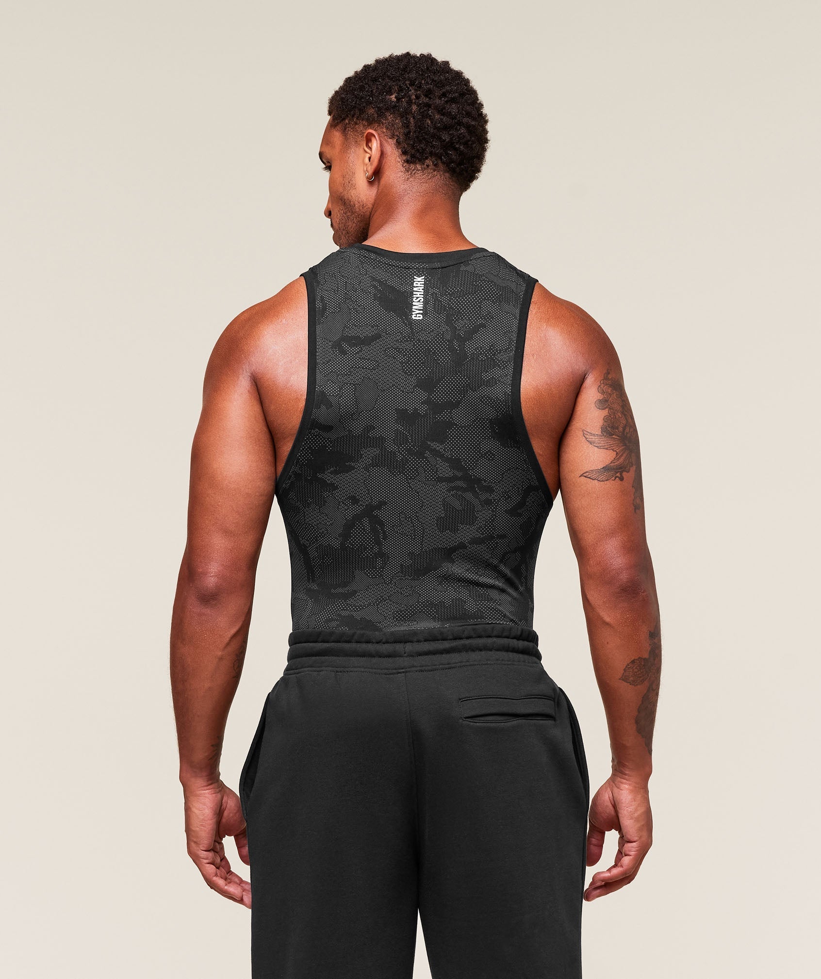 Gymshark Geo Seamless Tank Black — Gymshark | Authentic India