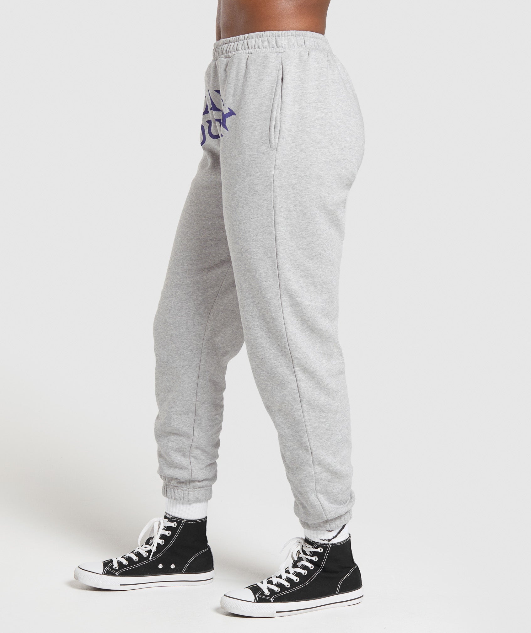 Women's Gymshark Heavy Duty Graphic Loopback Jogger Light Grey Core Marl — Gymshark | Authentic India