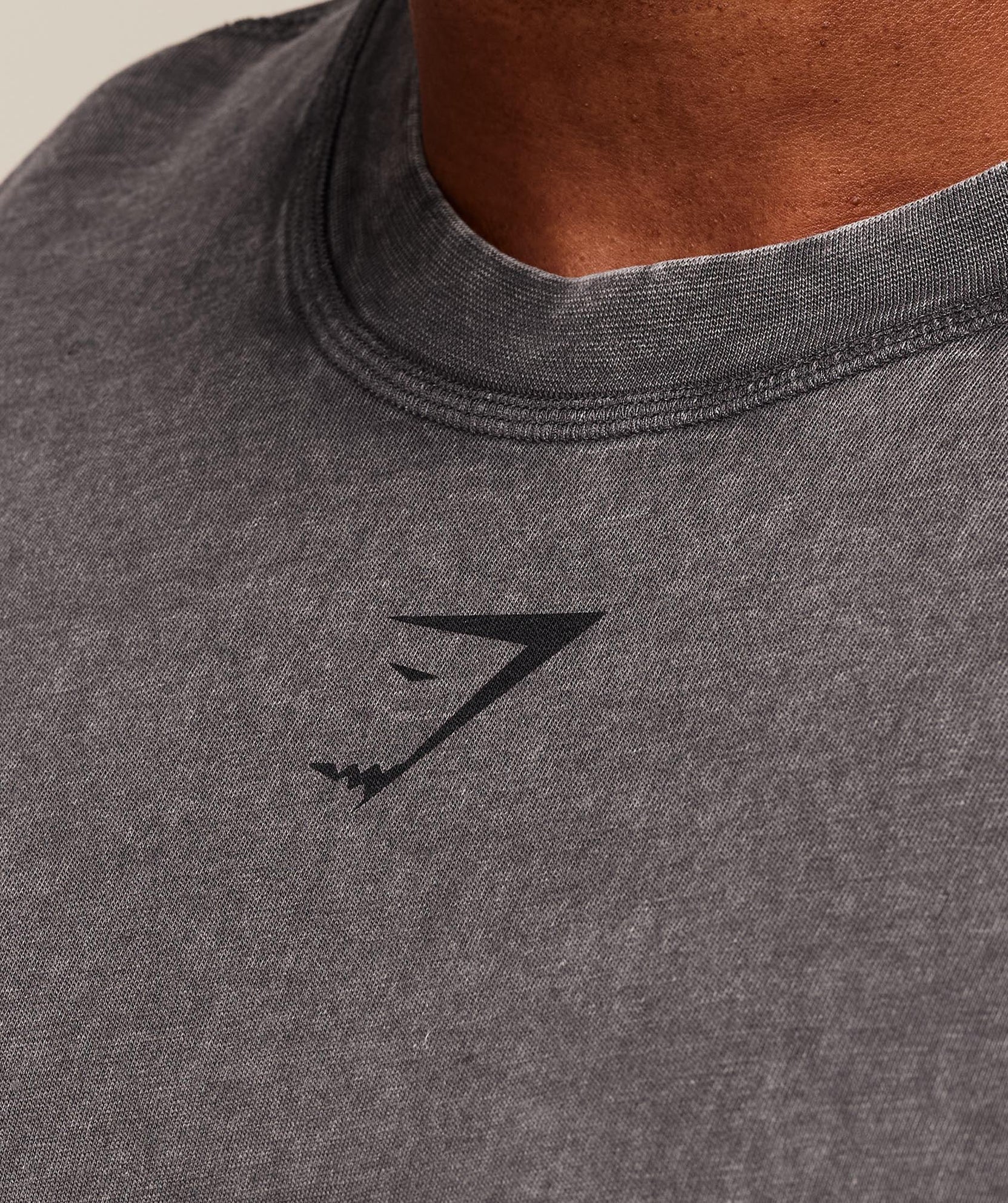 GYMSHARK Heritage Washed T-Shirt Onyx Grey — GYMSHARK S | Authentic India