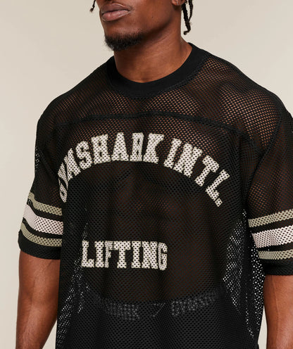 GYMSHARK Collective Mesh Contrast Jersey Black