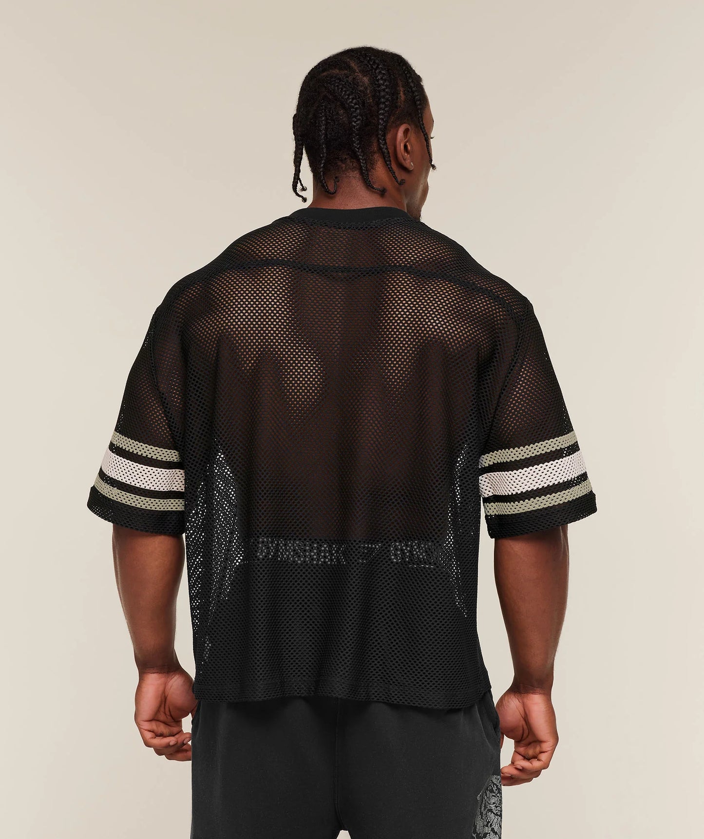 GYMSHARK Collective Mesh Contrast Jersey Black