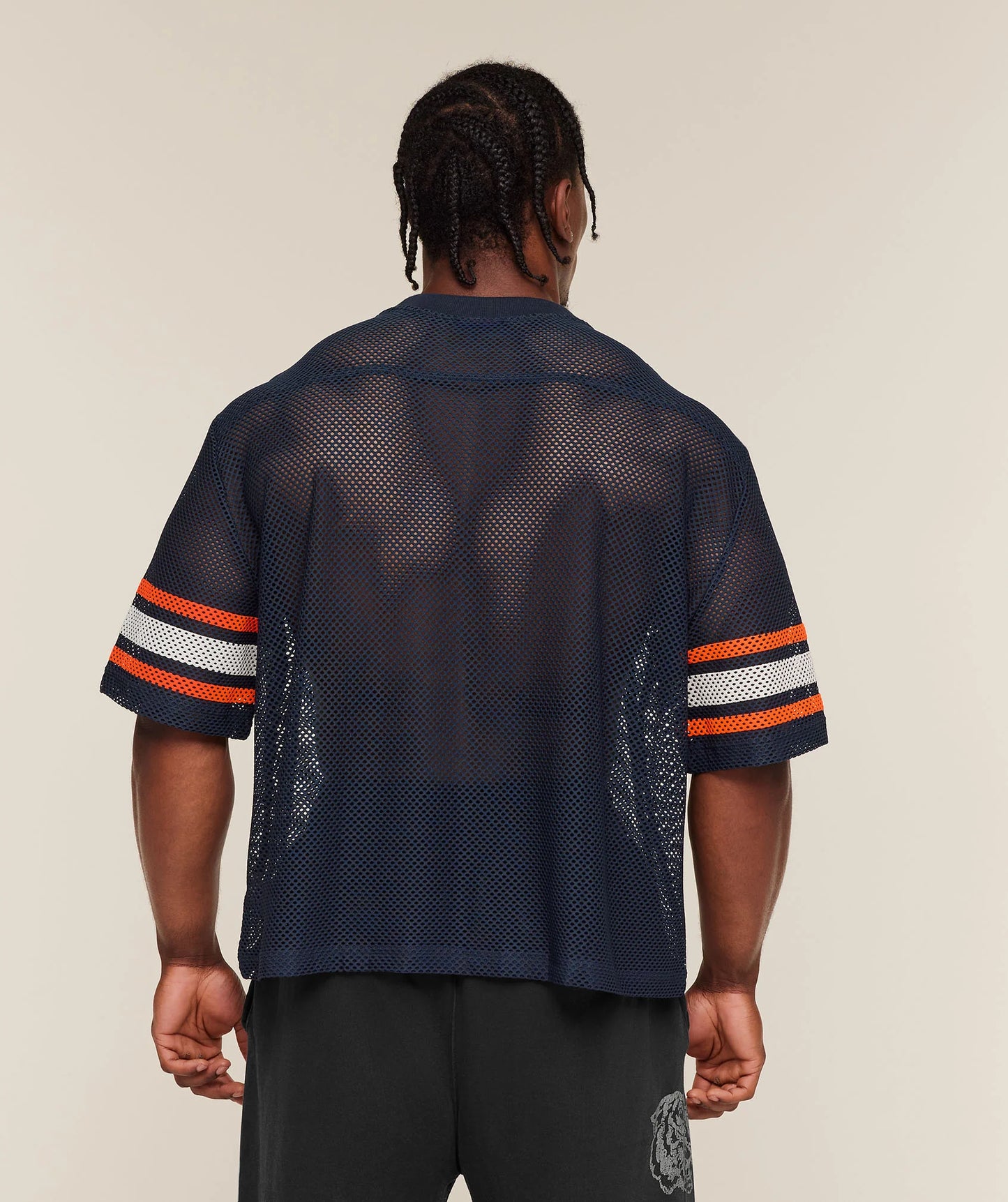 GYMSHARK Collective Mesh Contrast Jersey Heavy Blue
