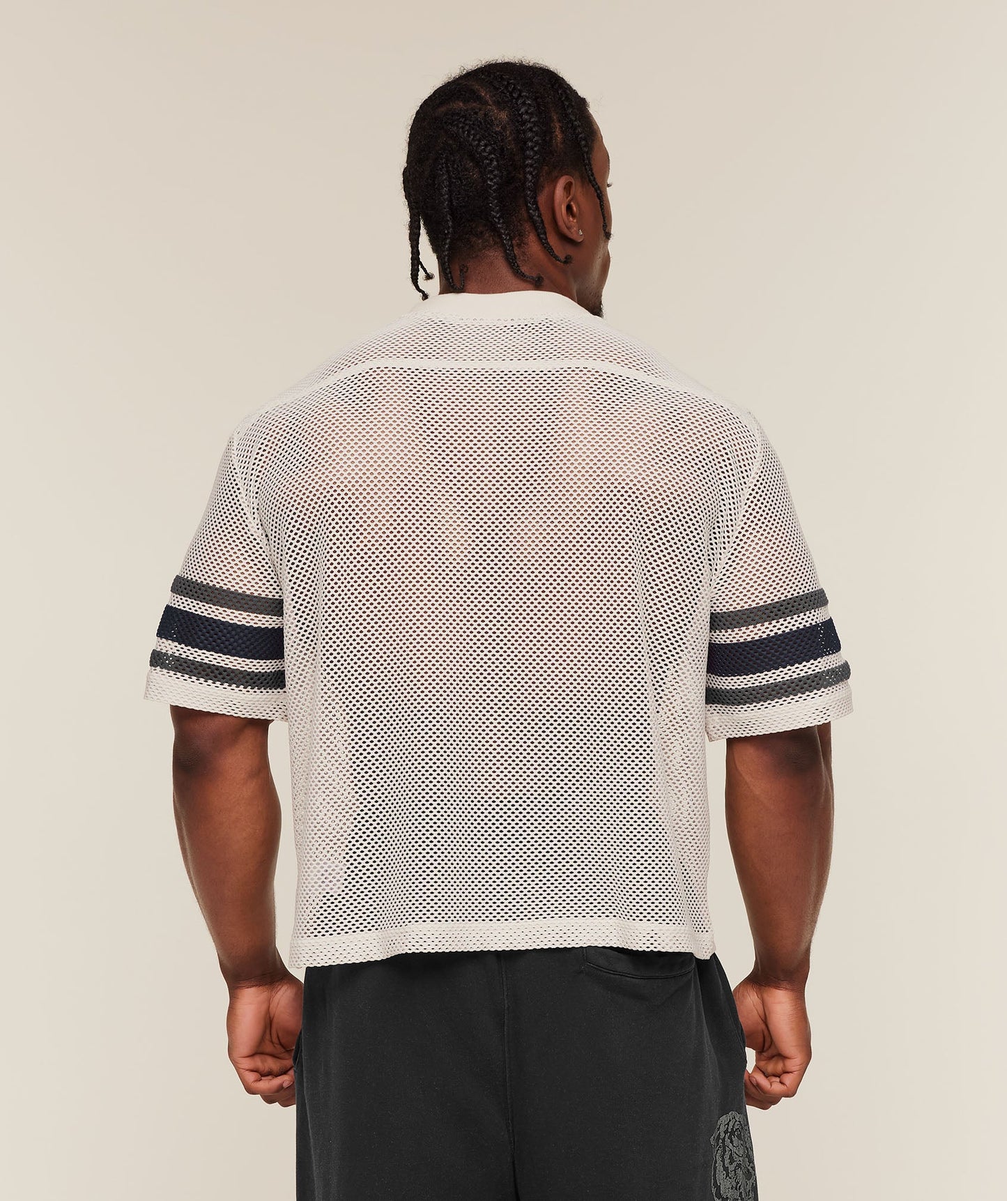 GYMSHARK Collective Mesh Contrast Jersey Tinted White