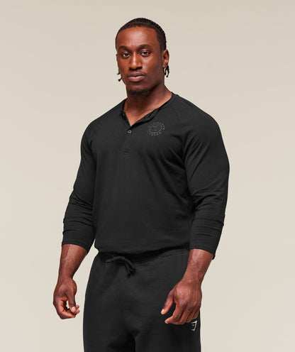 Gymshark Legacy Henley Black — Gymshark | Authentic India
