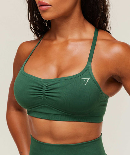 Women's Gymshark Lift Seamless Sports Bra Lift Green — Gymshark | Authentic India