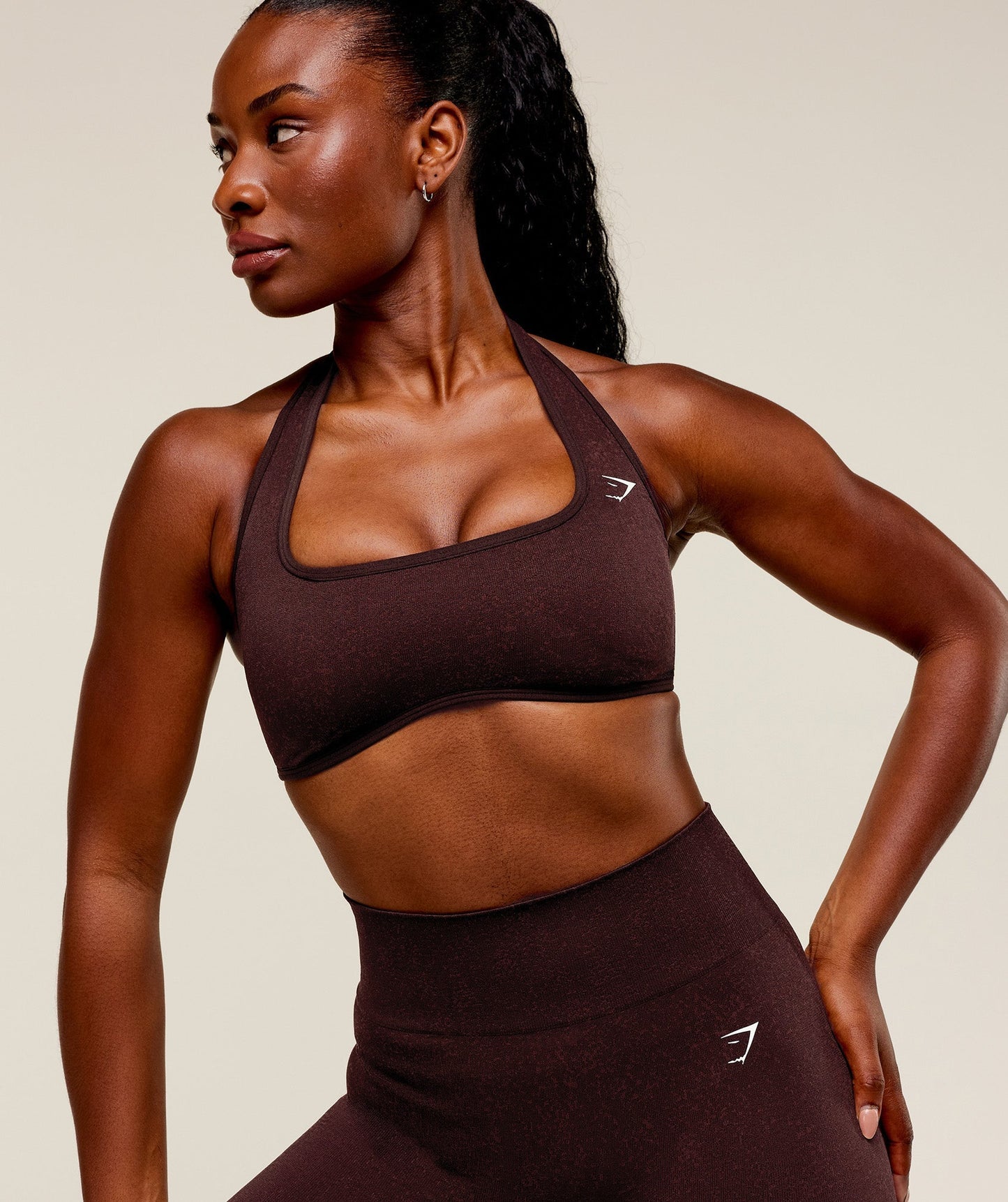 Women's Gymshark Adapt Fleck X Whitney Halterneck Sports Bra Cherry Purple — Gymshark | Authentic India