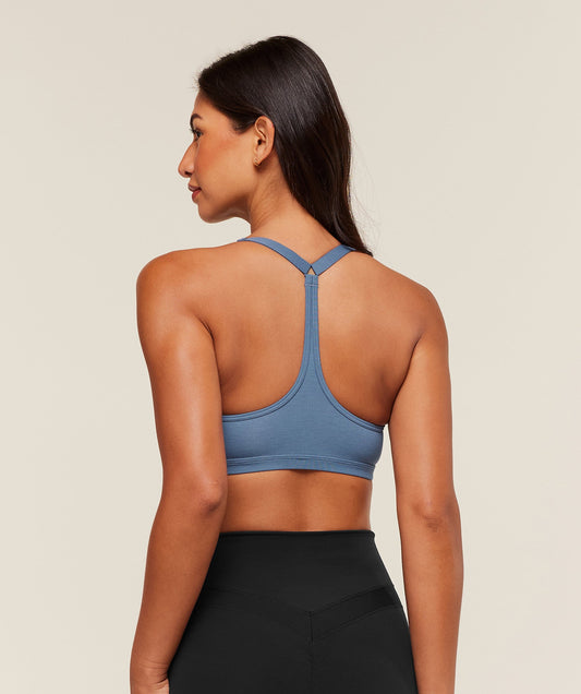 Women's Gymshark Cotton Racerback Sports Bra Worn Blue — Gymshark | Authentic India