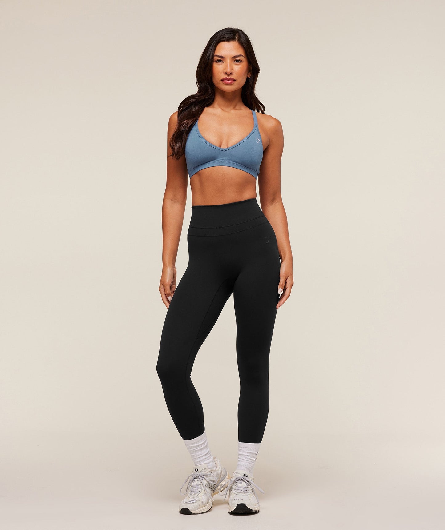 Women's Gymshark Cotton Racerback Sports Bra Worn Blue — Gymshark | Authentic India