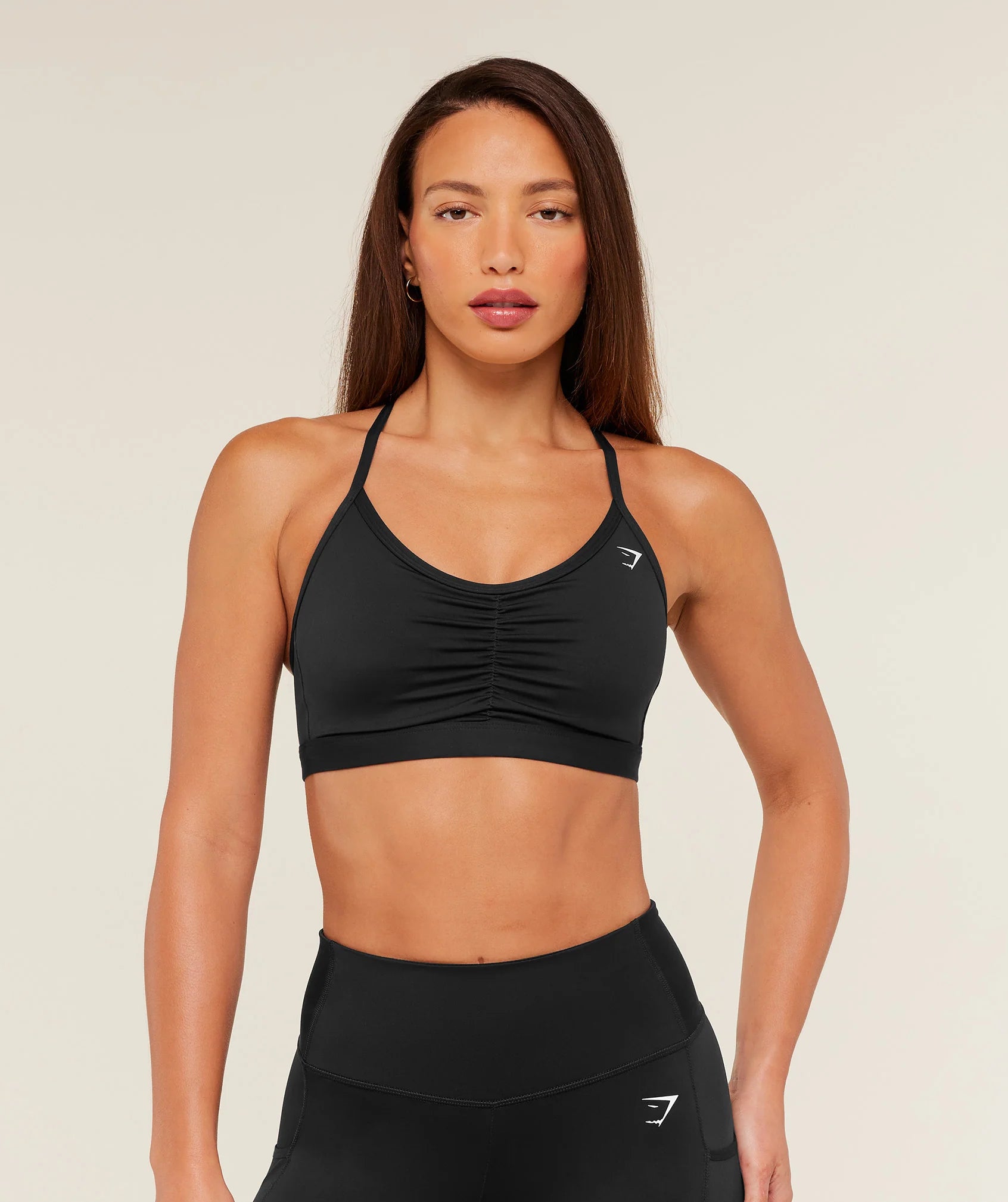 GYMSHARK Ruched Sports Bra Black — Gymshark | Authentic India