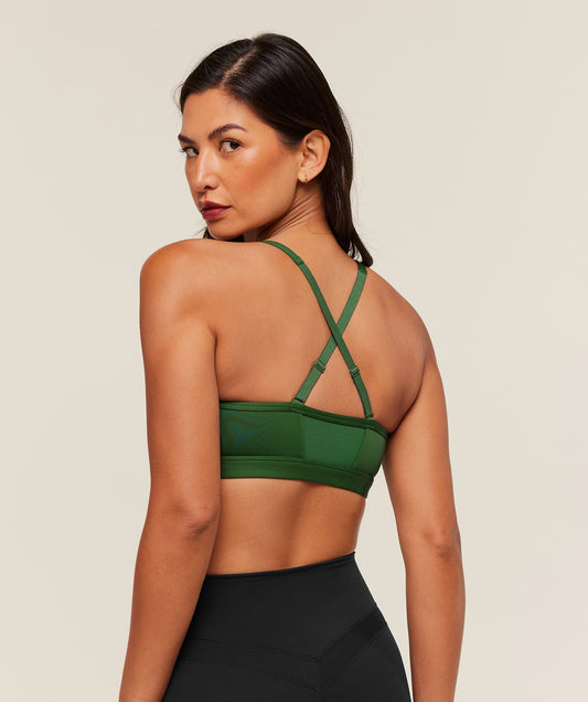 Women's Gymshark Ruched Sports Bra Athletic Green — Gymshark | Authentic India