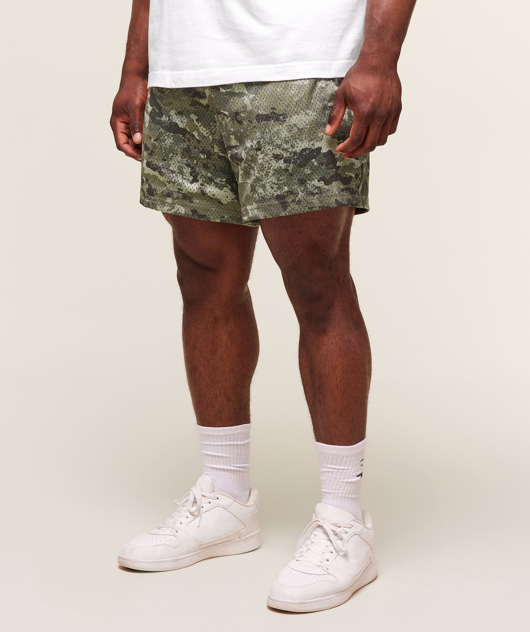 Gymshark Lifting Mesh 5" Shorts Chalk Green — Gymshark | Authentic India