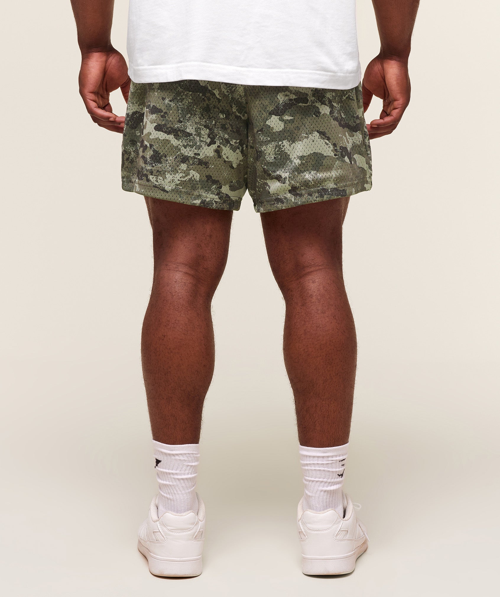 Gymshark Lifting Mesh 5" Shorts Chalk Green — Gymshark | Authentic India