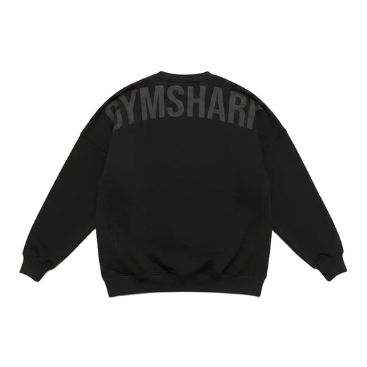 GYMSHARK Power Crew Black/Asphalt Grey