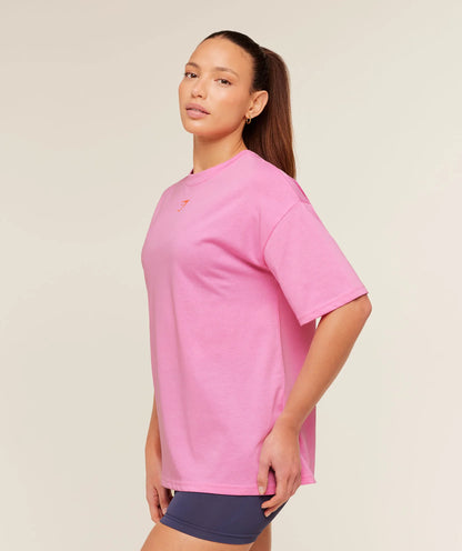 GYMSHARK Power Oversized T-Shirt Pink — Gymshark | Authentic India
