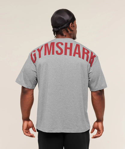 GYMSHARK Power T Shirt T-Shirt Grey 6 — Gymshark | Authentic India