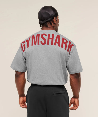 GYMSHARK Power T Shirt T-Shirt Grey 6 — Gymshark | Authentic India