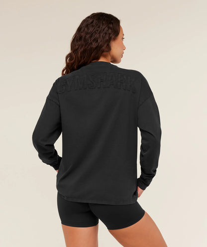 GYMSHARK Power Washed Long Sleeve Top — Gymshark | Authentic India