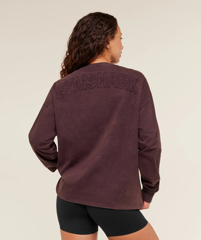 GYMSHARK Power Washed Long Sleeve Top — Gymshark | Authentic India