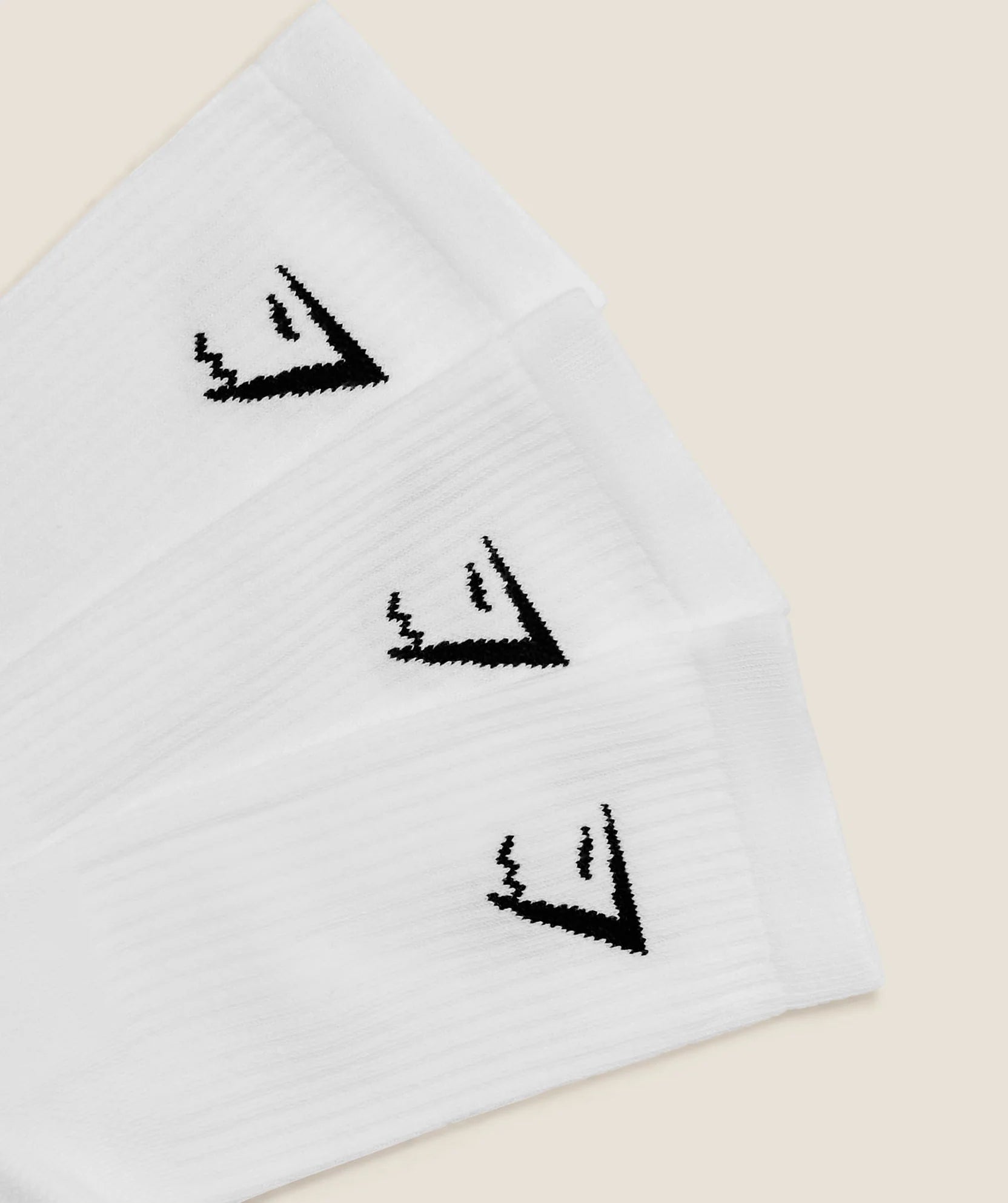 GYMSHARK Crew Socks 3pk White — Gymshark | Authentic India
