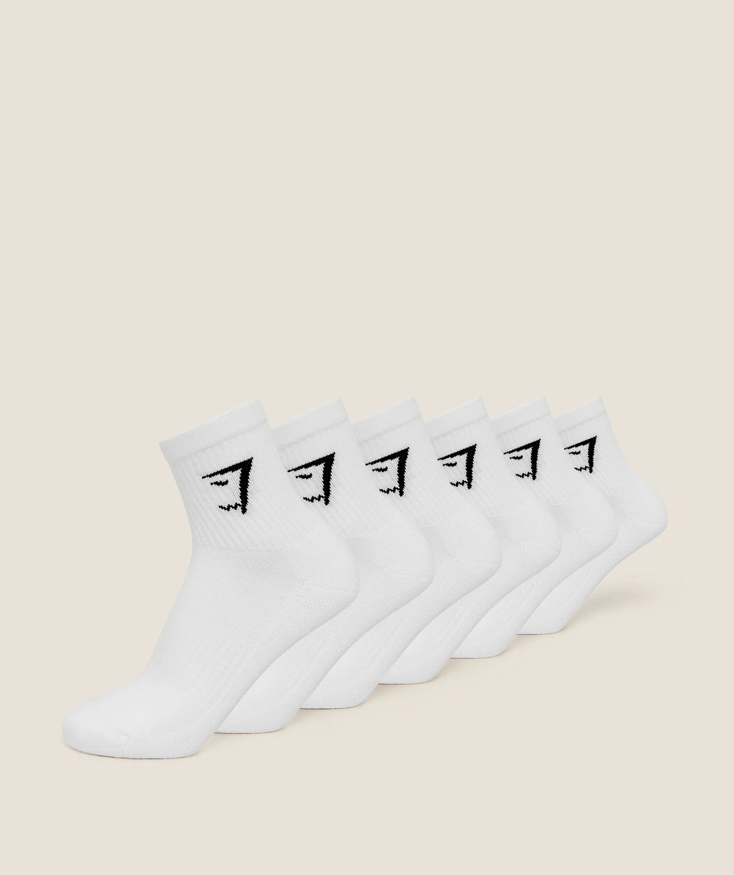 GYMSHARK Midi Socks 6pk White — Gymshark | Authentic India