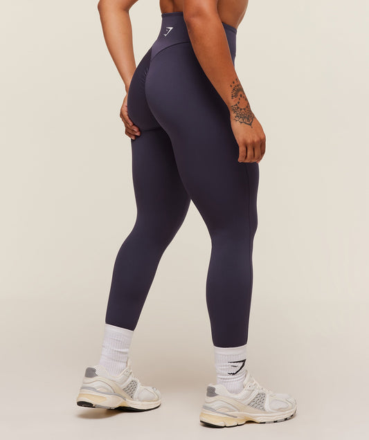 Women's Gymshark Reps Power Leggings Midnight Purple — Gymshark | Authentic India