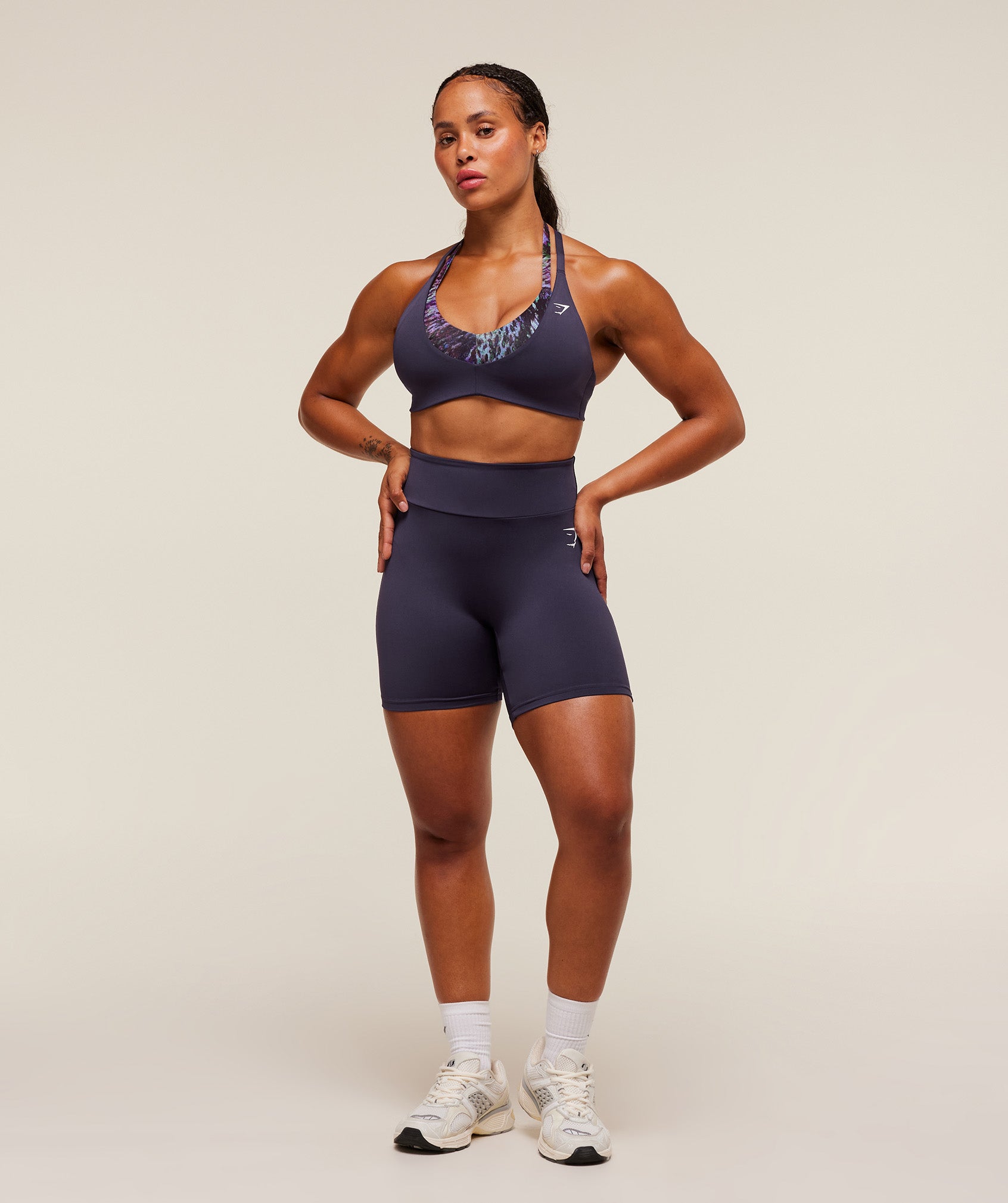 Women's Gymshark Reps Power Tight Shorts Midnight Purple — Gymshark | Authentic India