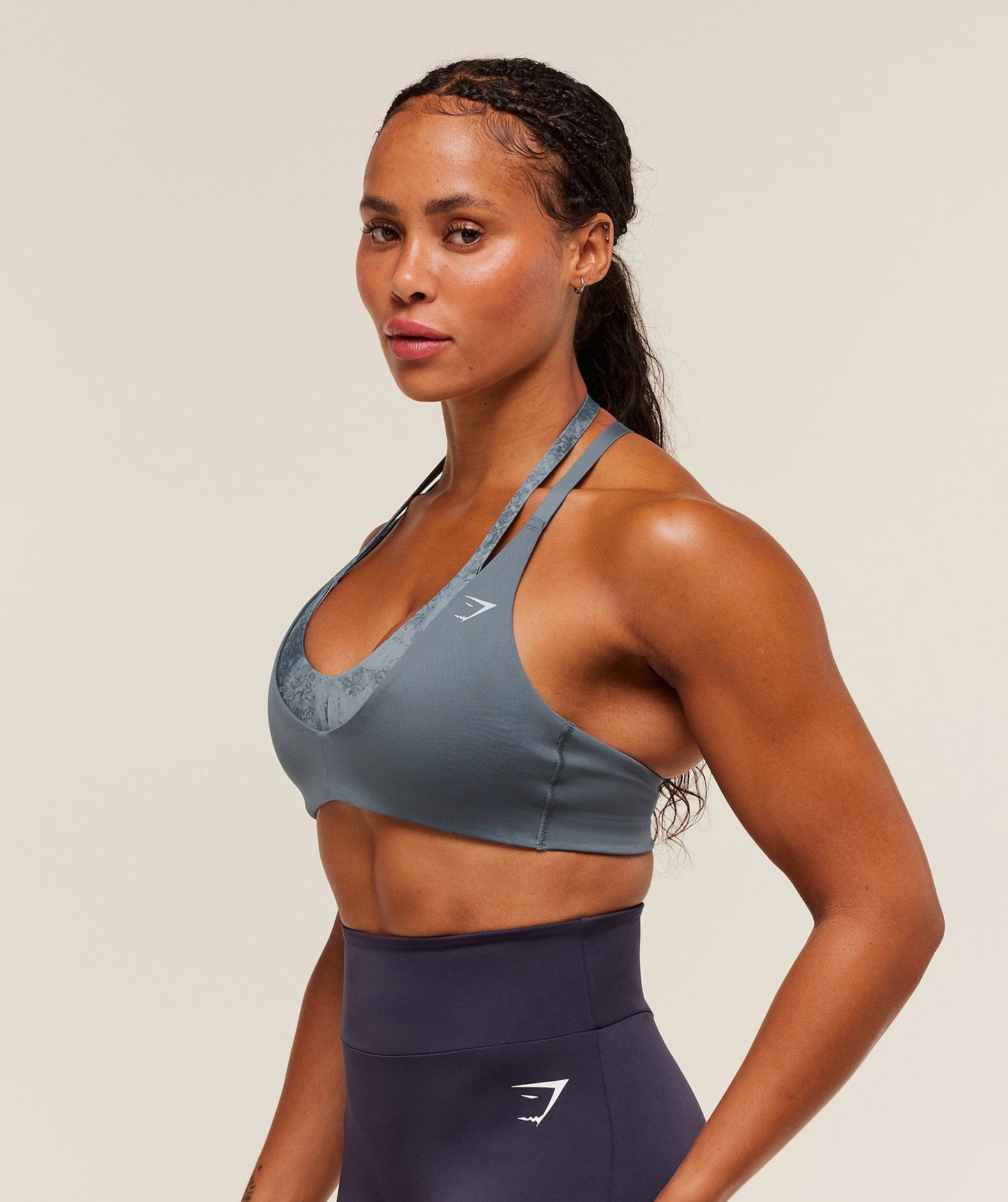 Women's Gymshark Reps T Back Sports Bra Iron Blue — Gymshark | Authentic India