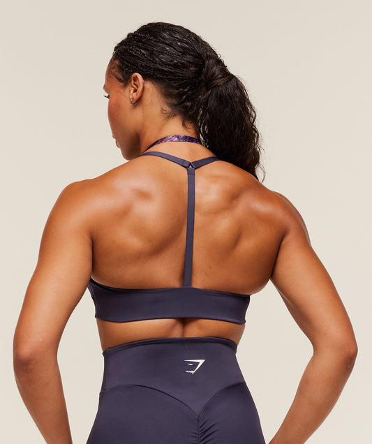 Women's Gymshark Reps T Back Sports Bra Midnight Purple — Gymshark | Authentic India