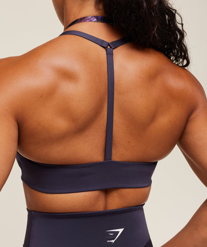 Women's Gymshark Reps T Back Sports Bra Midnight Purple — Gymshark | Authentic India